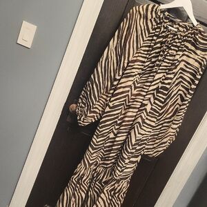 Banana Republic 100% Silk Dress, Zebra Pattern